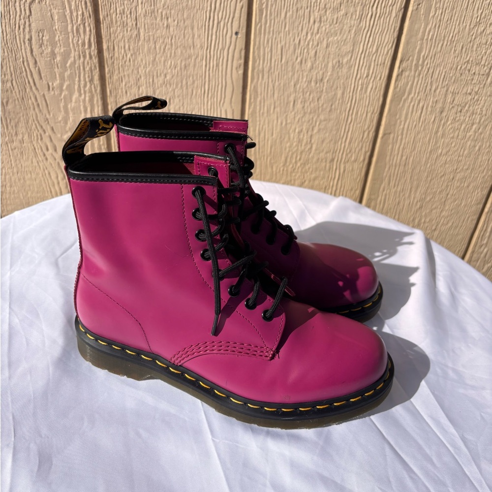 Dr. Martens 1460 Fuchsia and Pink smooth leather lace up boot - Picture 14 of 15